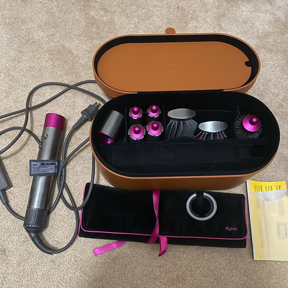Dyson Hair Styling Set with Pink and Silver Accents